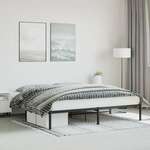 vidaXL Kovinski posteljni okvir črn 193x203 cm