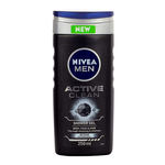 Nivea Men Active Clean gel za prhanje za telo, obraz in lase 250 ml za moške