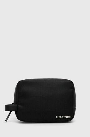 Kozmetična torbica Tommy Hilfiger črna barva - črna. Srednje velika kozmetična torbica iz kolekcije Tommy Hilfiger. Model izdelan iz sintetičnega materiala.