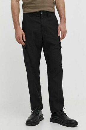 Bombažne hlače Marc O'Polo črna barva - črna. Hlače iz kolekcije Marc O'Polo. Model izdelan iz enobarvne tkanine. Model iz tankega materiala je idealen za toplejše letne čase.