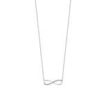 Lotus Silver Bleščeča srebrna ogrlica s prozornimi cirkoni Infinity LP1872-1 / 1 srebro 925/1000