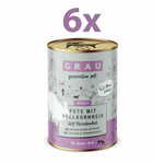 Grau GP Adult konzerva za pse, puran &amp; polnozrnati riž, 6 x 400 g