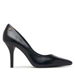 Čevlji z visoko peto Tommy Hilfiger High Heel Court Leather Shoe FW0FW09527 Črna