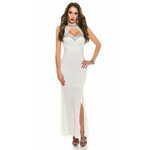 Amiatex Ženska obleka 73057, bela, L