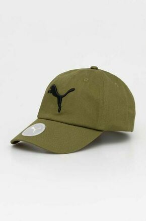 Bombažna bejzbolska kapa Puma zelena barva