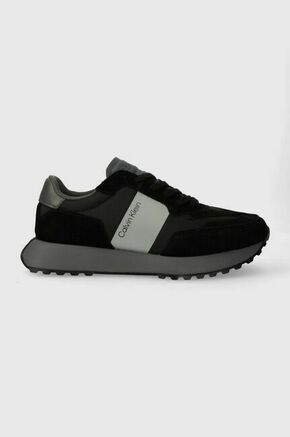 Superge Calvin Klein LOW TOP LACE UP MIX siva barva