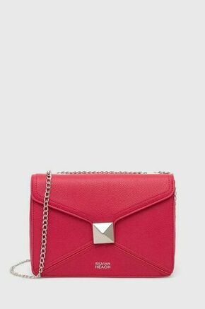Torbica Silvian Heach roza barva - roza. Majhna torbica iz kolekcije Silvian Heach. Model na zapenjanje