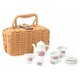 Kavni set iz porcelana s košarico 12 delni