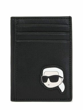Etui za kartice Karl Lagerfeld črna barva - črna. Etui za kartice iz kolekcije Karl Lagerfeld. Model izdelan iz ekološkega usnja.