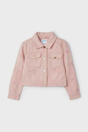 Otroška bombažna jakna Mayoral roza barva - roza. Otroški jakna iz kolekcije Mayoral. Nepodložen model