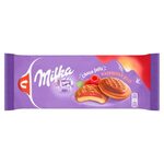 shumee Milka Choco Jaffa biskvitni piškoti z malinovim želejem, preliti z mlečno čokolado 147 g