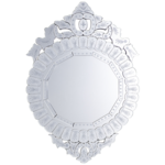 Beliani Stensko ogledalo srebrno 67 x 100 cm CRAON