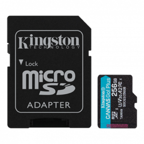 Kingston Canvas Go! Plus pomnilniška kartica microSD 256 GB