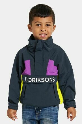 Otroška jakna Didriksons BJÖRNBÄR KIDS ANORAK črna barva - črna. Otroška jakna iz kolekcije Didriksons. Nepodložen model