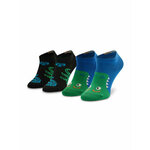Happy Socks Set 2 para otroških nizkih nogavic KCOD02-9300 Mornarsko modra