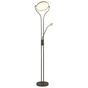 Shumee Stoječa svetilka 18 W srebrna 180 cm z možnostjo zatemnitve