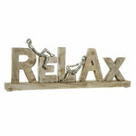 NEW Okrasna Figura DKD Home Decor Relax Srebrna Aluminij (58 x 7 x 22 cm)