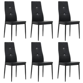 VidaXL Jedilni stoli 6 kosov umetno usnje 43x43