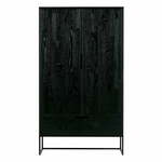 Črna omarica iz masivnega jesena 85x149 cm Silas – WOOOD