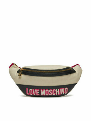 Torbica za okoli pasu Love Moschino - pisana. Majhna pasna torbica iz kolekcije Love Moschino. Model na zapenjanje