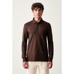 BOSS pletena polo majica moška bombažna Pado 30 rjava 50468392