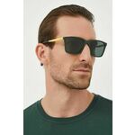 Sončna očala Armani Exchange moški, zelena barva - zelena. Sončna očala iz kolekcije Armani Exchange. Model s prozornimi stekli in okvirji iz plastike. Ima filter UV 400.