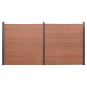 Vidaxl Komplet ograjnih panelov rjav 353x186 WPC