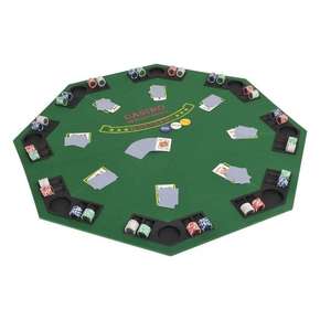 Shumee Zložljivo poker namizje za 8 igralcev osemkotno zeleno