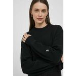 Volnen pulover Calvin Klein Jeans ženski, črna barva - črna. Pulover iz kolekcije Calvin Klein Jeans. Model izdelan iz enobarvne pletenine. Visoka vsebnost volne zagotavlja zaščito pred mrazom, dodatek poliamida pa povečuje trpežnost izdelka.