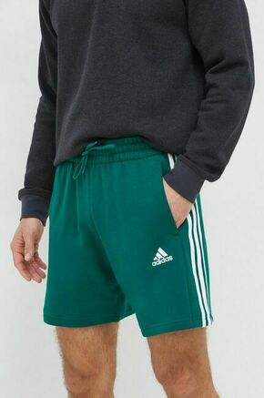 Bombažne kratke hlače adidas zelena barva - zelena. Kratke hlače iz kolekcije adidas. Model izdelan iz pletenine. Model iz izjemno udobne bombažne tkanine.