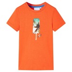 vidaXL Otroška majica temno oranžna 128