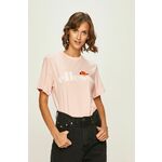 Ellesse kratka majica - roza. T-shirt iz kolekcije Ellesse. Model izdelan iz pletenine s potiskom.