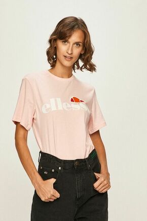 Ellesse kratka majica - roza. T-shirt iz kolekcije Ellesse. Model izdelan iz pletenine s potiskom.