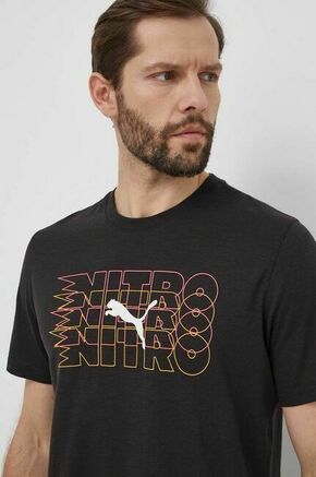 Kratka majica za tek Puma Graphic Nitro črna barva