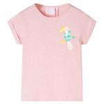 Greatstore Otroška majica s kratkimi rokavi svetlo roza 140