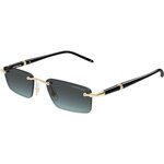 Mont Blanc MB0484S 004 ONE SIZE (54) Zlata/Siva