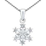 Silvego Srebrna ogrlica Snowflake ZTJ81189VSW (verižica, obesek) srebro 925/1000