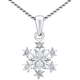 Silvego Srebrna ogrlica Snowflake ZTJ81189VSW (verižica, obesek) srebro 925/1000