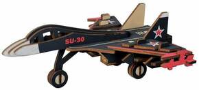 Woodcraft lesena 3D sestavljanka lovsko letalo SU30