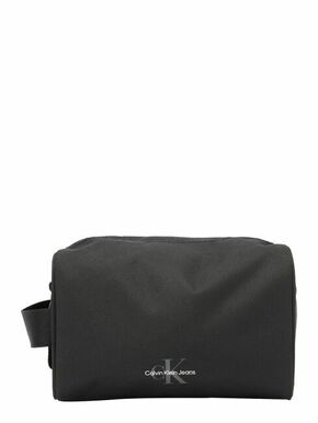 Kozmetična torbica Calvin Klein Jeans črna barva - črna. Toaletna torbica iz kolekcije Calvin Klein Jeans. Model izdelan iz tekstilnega materiala.