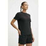 Kratka majica Fjallraven Hemp Blend T-shirt ženska, črna barva, F14600163 - črna. Kratka majica iz kolekcije Fjallraven, izdelana iz tanke, elastične pletenine. Model iz izjemno udobne tkanine z visoko vsebnostjo bombaža.