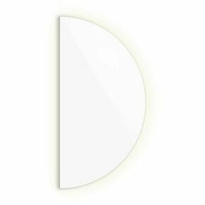 Tulup.si Polkrožno ogledalo z LED osvetlitvijo 30x60 cm Topla svetloba