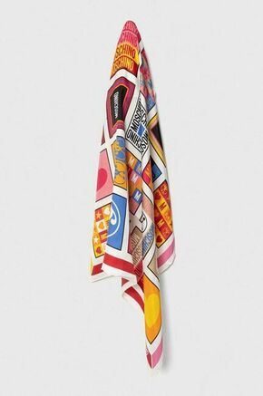 Svilena rutica Moschino - pisana. Rutica iz kolekcije Moschino. Model izdelan iz vzorčaste tkanine. Izjemno udoben material z visoko vsebnostjo svile.