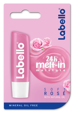 Labello Soft Rose obarvan balzam za ustnice 5