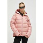 Puhasta športna jakna Peak Performance Frost roza barva - roza. Puhasta športna jakna iz kolekcije Peak Performance. Podložen model, izdelan iz trpežnega materiala z vodoodporno prevleko.