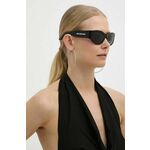 Sončna očala Balenciaga ženska, črna barva, BB0330SK - črna. Sončna očala iz kolekcije Balenciaga. Model z enobarvnimi stekli in okvirji iz plastike. Ima filter UV 400.