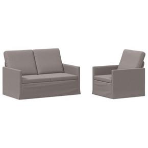 VidaXL Kavčna garnitura 2 pcs Taupe Blago
