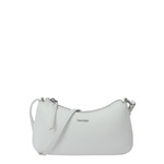 Torbica Calvin Klein bela barva - bela. Majhna torbica iz kolekcije Calvin Klein. Model na zapenjanje, izdelan iz ekološkega usnja.
