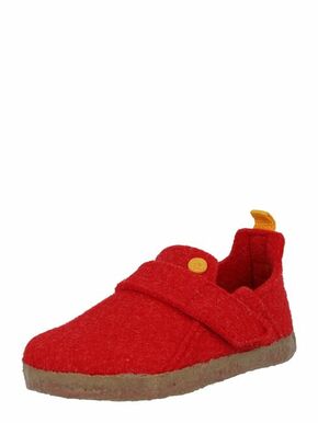 Otroški copati Birkenstock rdeča barva - rdeča. Otroški copati iz kolekcije Birkenstock. Model izdelan iz kombinacije volne in tekstilnega materiala. Ta model je zasnovan za ozko stopalo.