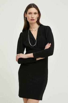 Obleka Answear Lab črna barva - črna. Obleka iz kolekcije Answear Lab. Oprijet model izdelan iz elastične pletenine.